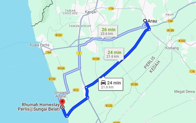 Rhumah Sungai Belati Villa Simpang Empat  Kültér fotó